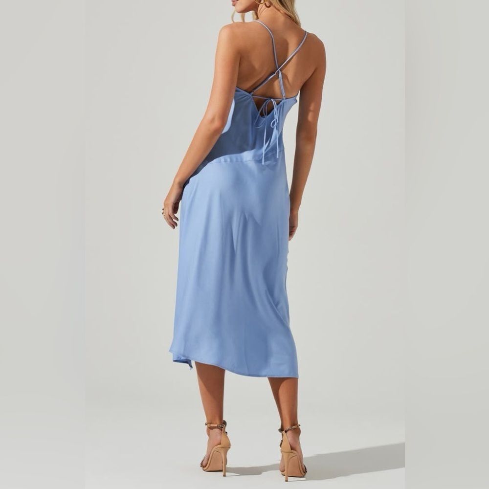 ASTR the Label Cowl Neck Satin Midi Slip-dress, Size M - Picture 2 of 13